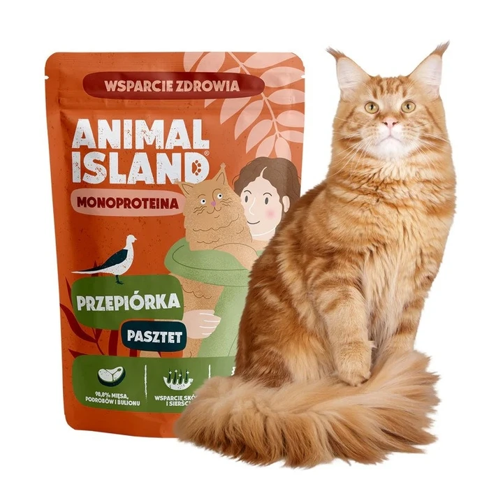 ANIMAL ISLAND Mono Quail - Υγρή τροφή για γάτες - 100 g