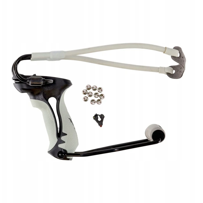 Barnett King Rat Havoc Slingshot with Wrist Rest and Magnum Power Bands (Black/Grey)