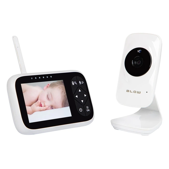 BLOW ηλεκτρονικό μίνι μόνιτορ μωρού με οθόνη 3,2" LCD, λευκό