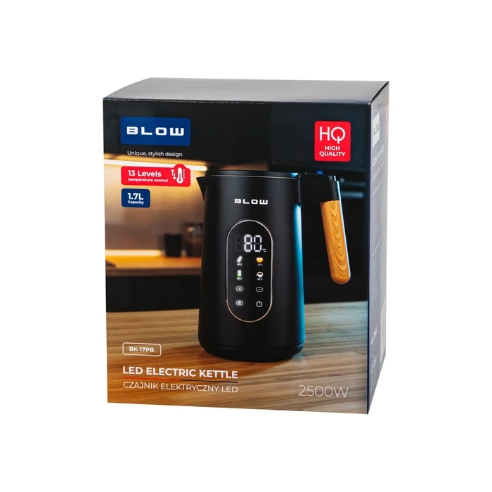 BLOW Μαύρος βραστήρας με οθόνη BK-17PB 2500W