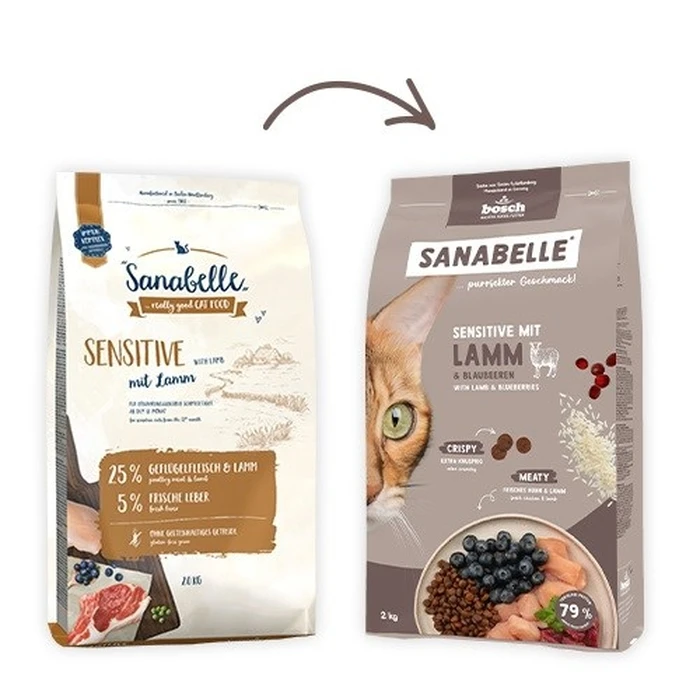 BOSCH Sanabelle Sensitive with Lamb - Dry Cat Food - 2 kg