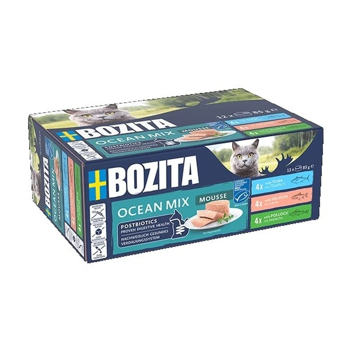 BOZITA Mousse Mix Ocean - Wet Cat Food - 12 x 85 g