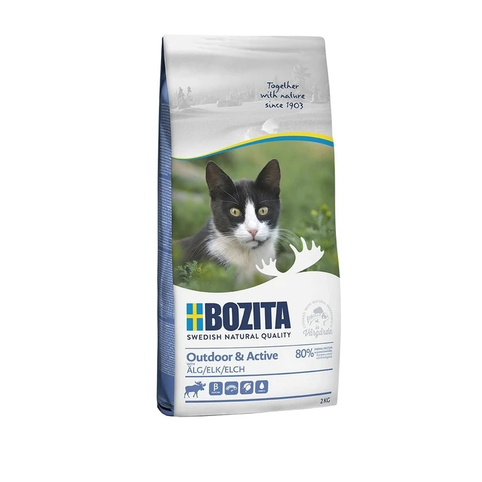 BOZITA Outdoor & Active Elk Dry Cat Food 2 kg