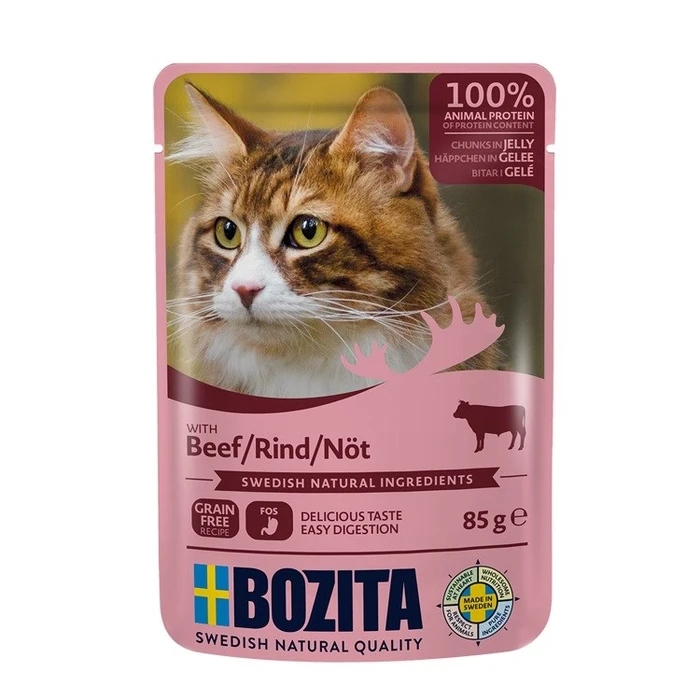 BOZITA Beef Chunks in Jelly - Wet Cat Food - 85 g