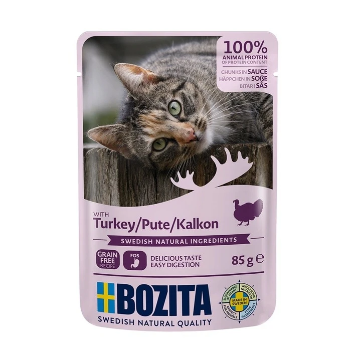 BOZITA Turkey Chunks in Sauce 85g - Wet Cat Food