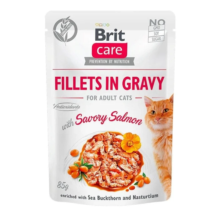 BRIT Care φιλέτα σε ζωμό, κουτί 12 x 85 g - Υγρή τροφή για γάτες (ενήλικες)