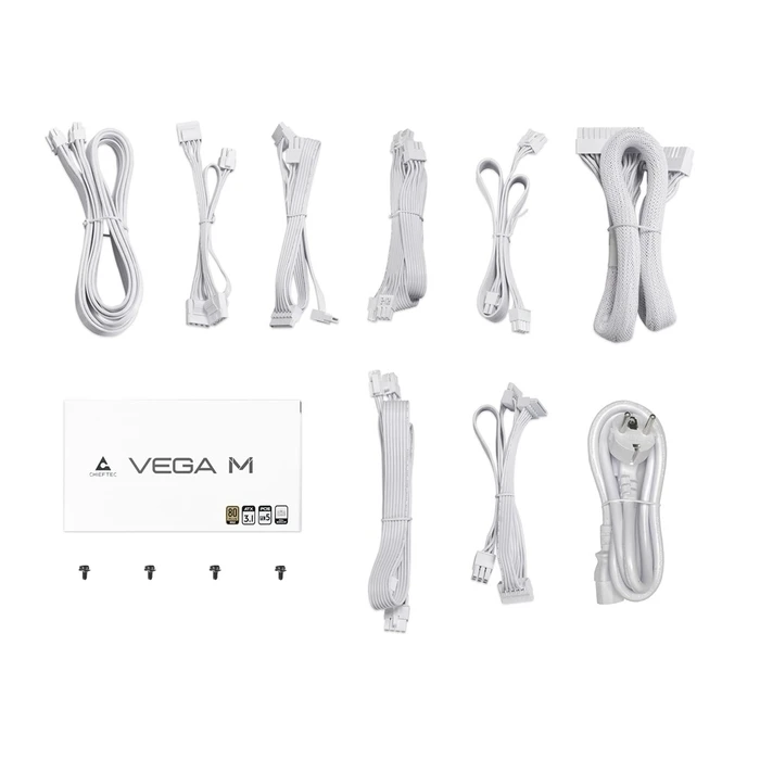 Chieftec VEGA PPG-750-CW Τροφοδοτικό 750W ATX 3.1 Full-Modular Λευκό
