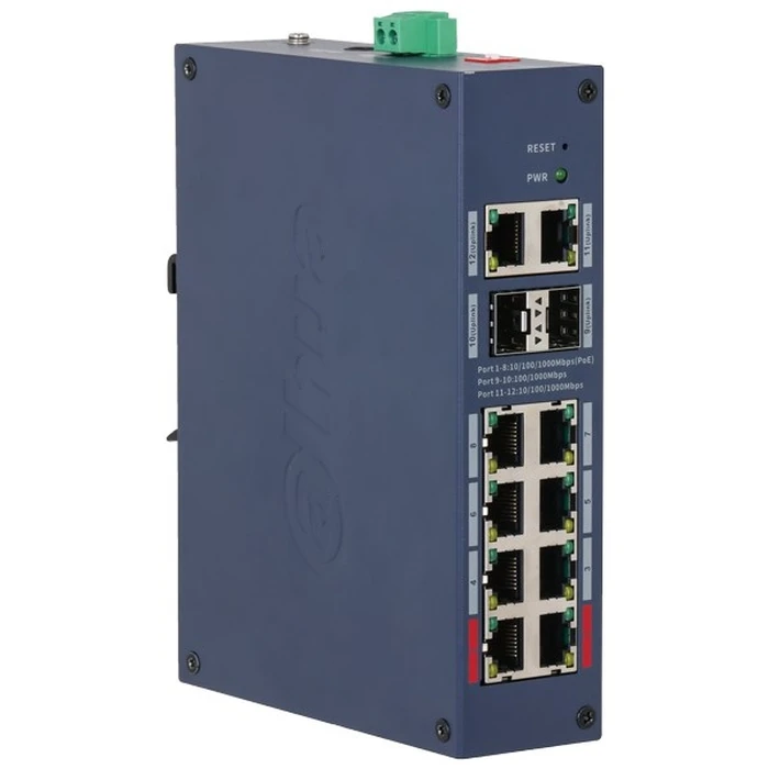 Dahua CHS4212-8GT-110 Βιομηχανικός Διαχειριζόμενος PoE Switch 8 θυρών (8xPoE, 2xUplink RJ45, 2xSFP, 110W PoE)