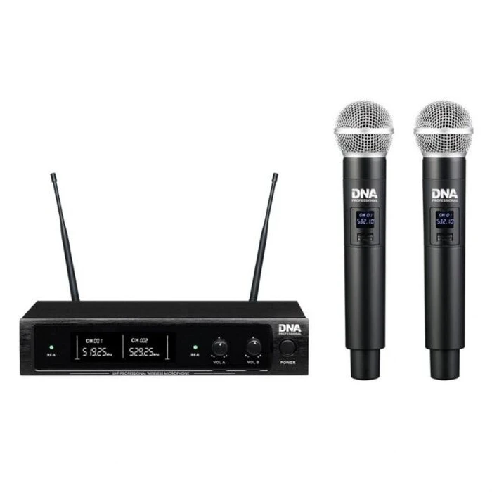 DNA DJ DUAL VOCAL Wireless Dual Handheld Vocal Microphone Set (2x microphones + receiver)