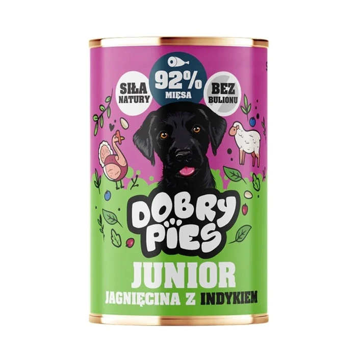 DOBRY PIES Junior Αρνί με Γαλοπούλα Υγρή Τροφή για Κουτάβια 400 g
