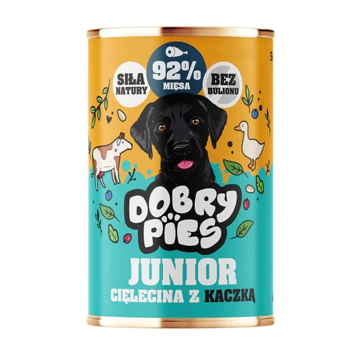 DOBRY PIES Junior Μοσχάρι με Πάπια - Υγρή Τροφή για Κουτάβια 400 g