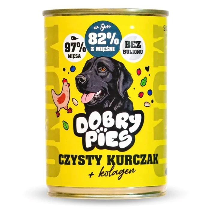 DOBRY PIES Mono Pure Chicken + Collagen υγρή τροφή για σκύλους 400 g