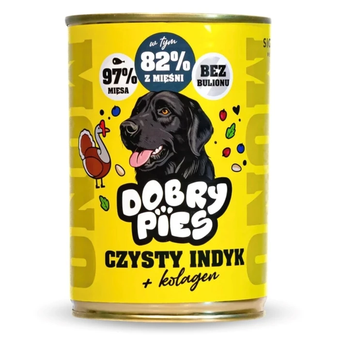 DOBRY PIES Mono Pure Turkey + Collagen υγρή τροφή για σκύλους 400 g