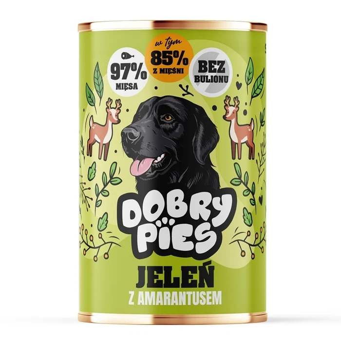 DOBRY PIES Ελάφι με αμάρανθο - Υγρή τροφή για σκύλους - 400 g