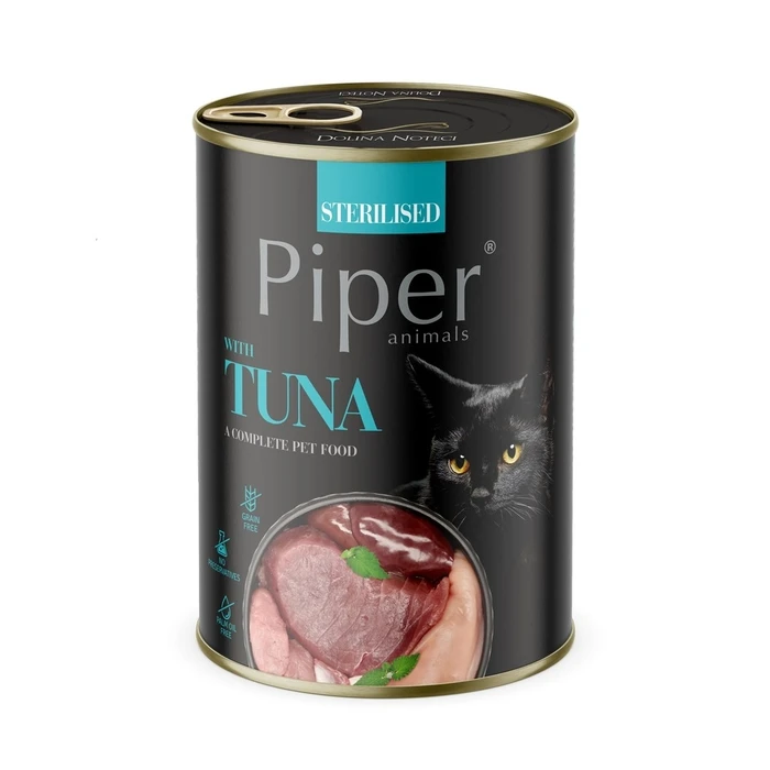 DOLINA NOTECI Piper Sterilised με τόνο - Υγρή τροφή για στειρωμένες γάτες, 400 g