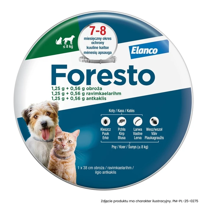 ELANCO Foresto περιλαίμιο για γάτες και σκύλους (για ζώα κάτω των 8 kg)