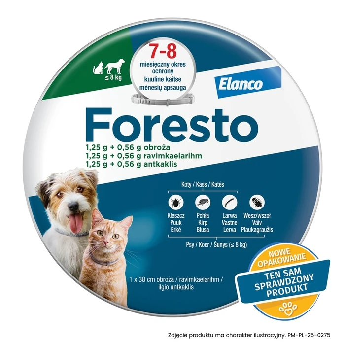 ELANCO Foresto περιλαίμιο για γάτες και σκύλους (για ζώα κάτω των 8 kg)