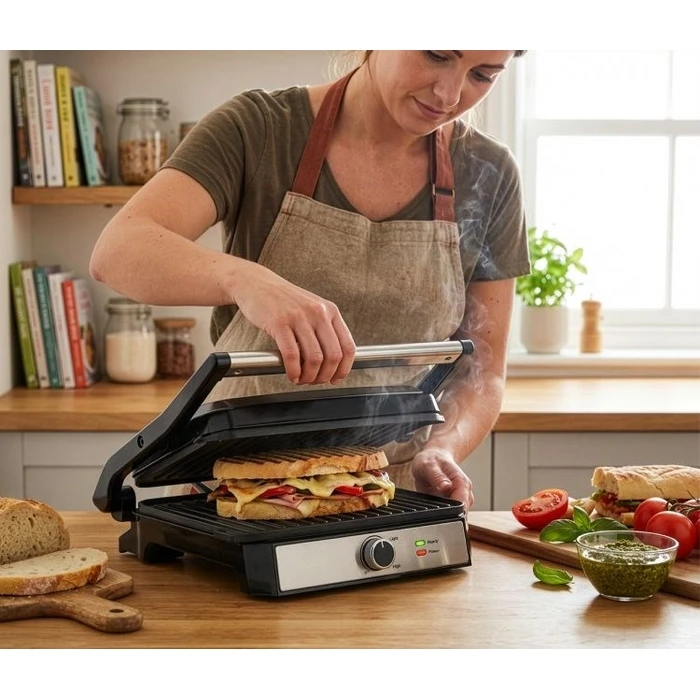 ELDOM GK200 GRILO Contact Grill 2000W, Stainless Steel / Black