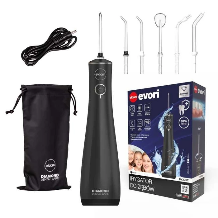 ELDOM Irrigator RY200C Black - Cordless Oral Water Flosser