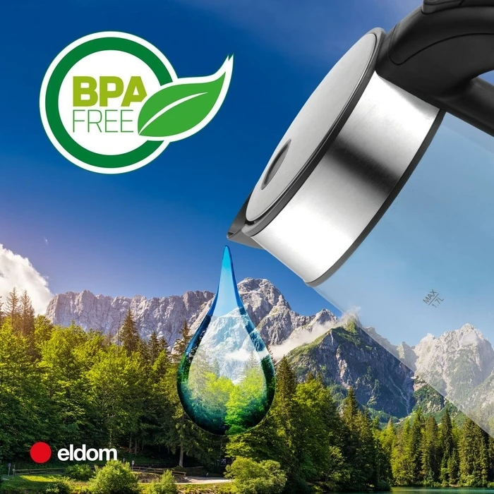 Eldom Ketty C420 Γυάλινος Ασύρματος Βραστήρας 1.7 L 2200 W