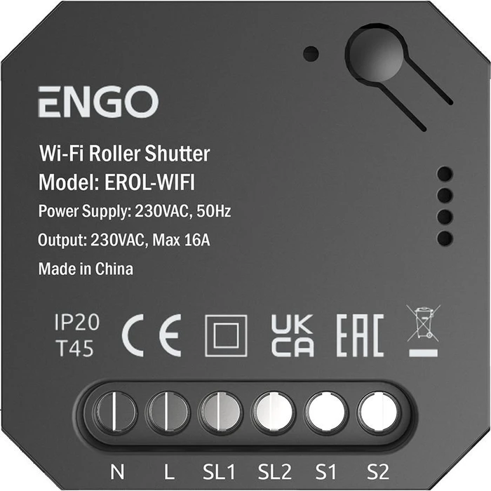 ENGO EROL‑WIFI Wi‑Fi Roller Blind Controller (flush‑mounted)