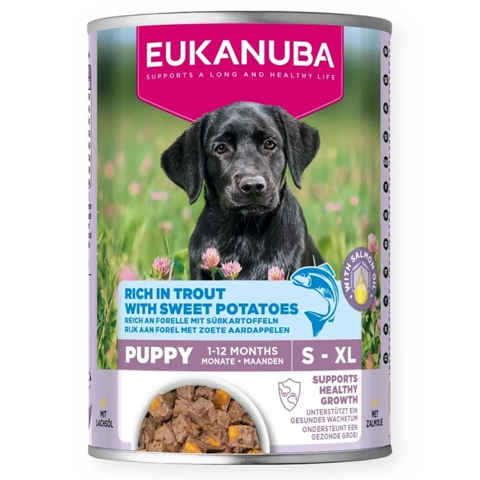 EUKANUBA Life Care Puppy Πλούσιο σε πέστροφα και γλυκοπατάτες - Υγρή τροφή για κουτάβια - 400 g