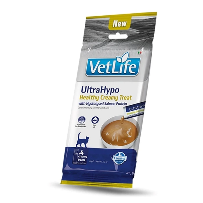 FARMINA Vet Life Cat Ultrahypo Κρεμώδης λιχουδιά με σολομό 4x15g