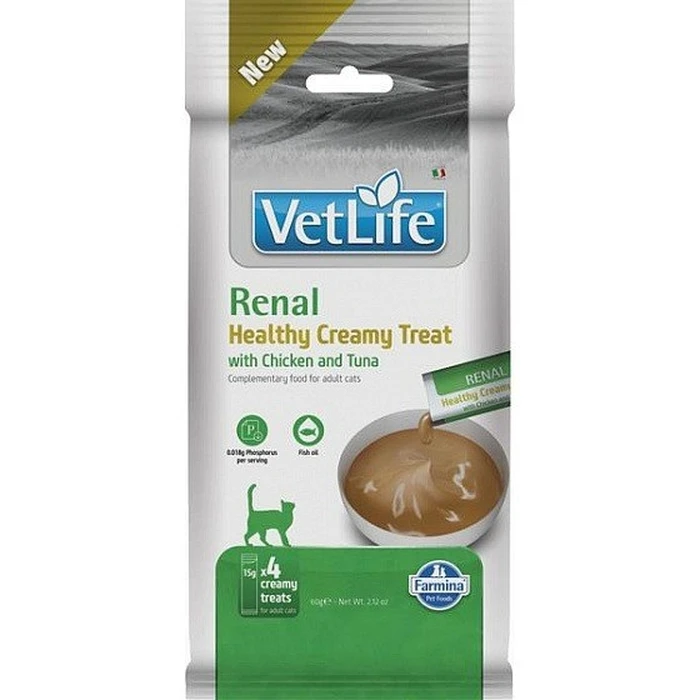 FARMINA Vet Life Υγρή Κρέμα για Γάτες με Κοτόπουλο & Τόνο 4x15g (60 g)