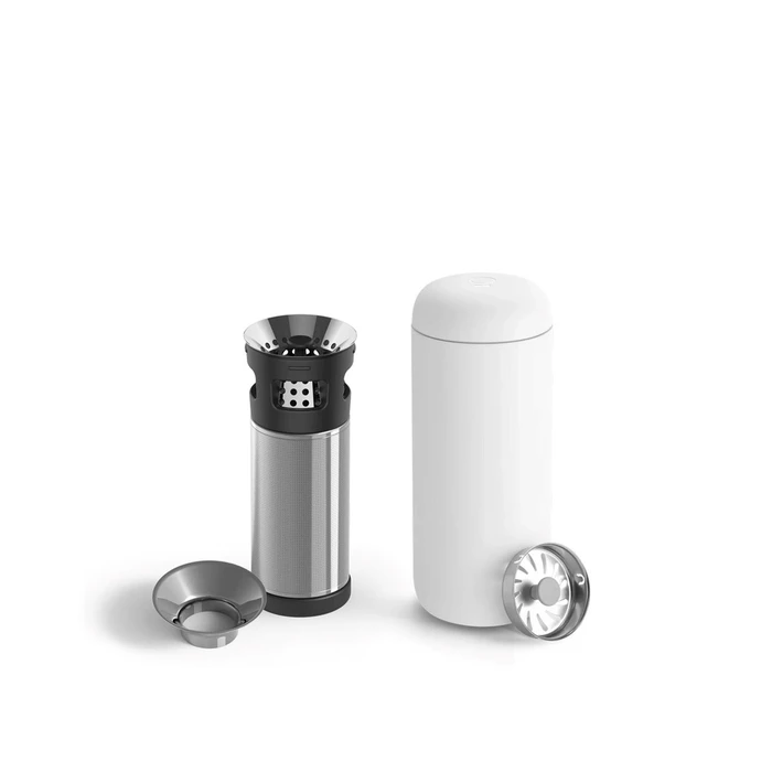 Fellow Carter Move Mug — Thermal mug with tea infuser 473 ml, White