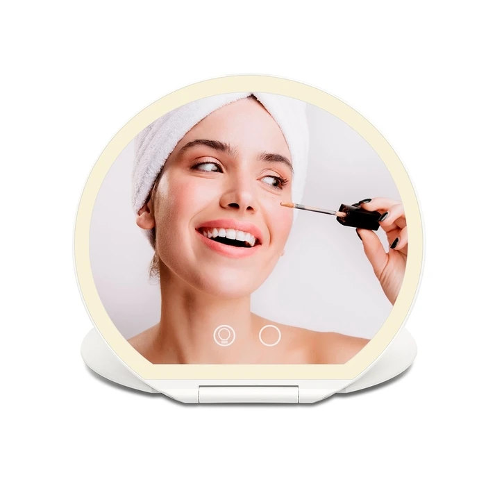Girmi Make-up Mirror BE03 – LED Touch Rechargeable (USB-C), White