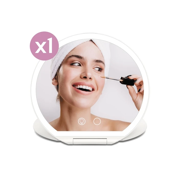 Girmi Make-up Mirror BE03 – LED Touch Rechargeable (USB-C), White