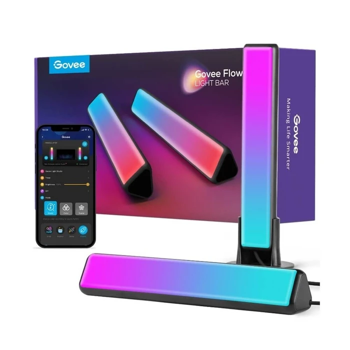 Govee H6056 Flow Plus LED Light Bars (Set of 2) - Smart RGBICWW LED Light Bars, Wi‑Fi & Bluetooth