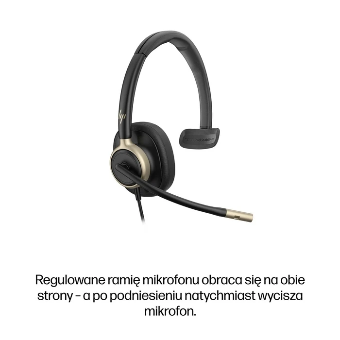 HP Poly Mission 815 Μονοκαναλικό Ενσύρματο USB Headset - Μαύρο