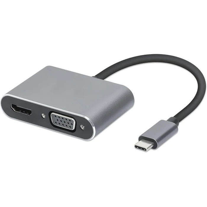 iBox IUHCHDVGA USB Type-C Hub 4‑σε‑1 (1x USB-A 3.2, 1x USB-C PD 100W, 1x HDMI 4K@30Hz, 1x VGA Full HD)