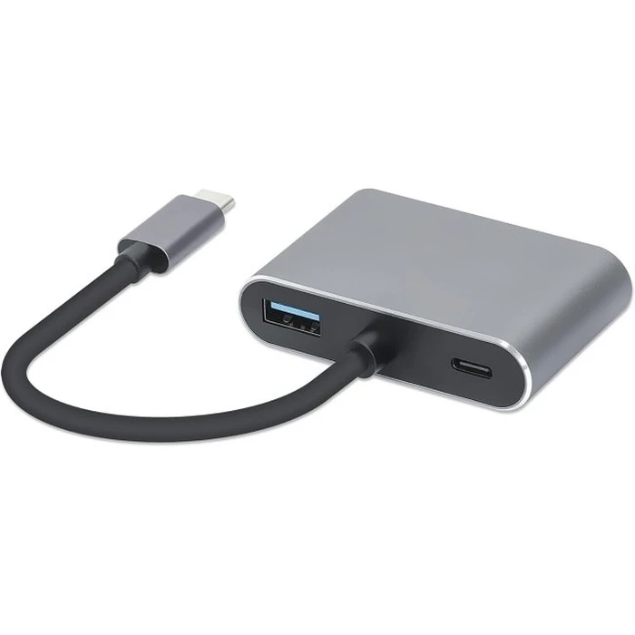 iBox IUHCHDVGA USB Type-C Hub 4‑σε‑1 (1x USB-A 3.2, 1x USB-C PD 100W, 1x HDMI 4K@30Hz, 1x VGA Full HD)