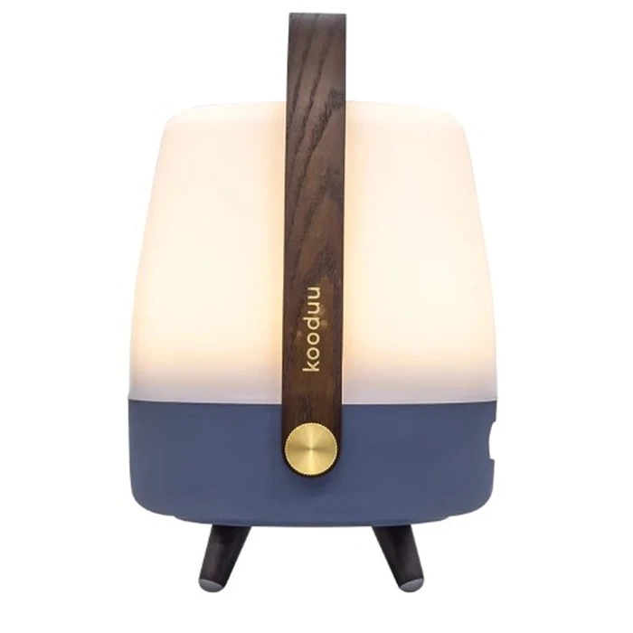 Kooduu Lite-up PLAY Mini Mono φορητό ηχείο με φως - Μπλε / Λευκό / Ξύλο, 8 W