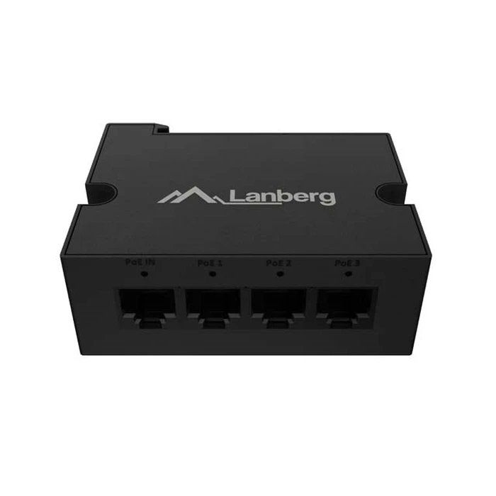 LANBERG DIN-FE4-AT-30W PoE επεκτατής DIN‑Rail 1x IN 3x OUT 100Mbps 30W