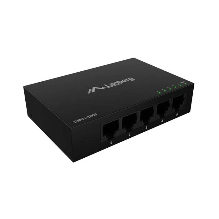 LANBERG DSM1-1005 5 θυρών Unmanaged Gigabit Ethernet Switch (Desktop) - Μαύρο