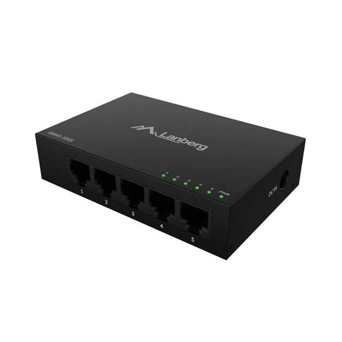 LANBERG DSM1-1005 5 θυρών Unmanaged Gigabit Ethernet Switch (Desktop) - Μαύρο