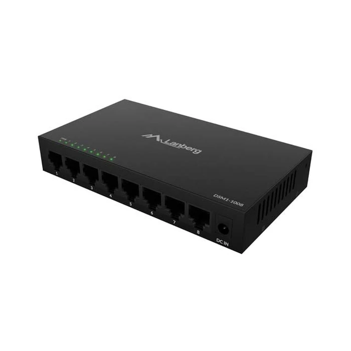 LANBERG DSM1-1008 8θυρών Unmanaged Gigabit Ethernet Switch Desktop (μεταλλική θήκη) - LAE