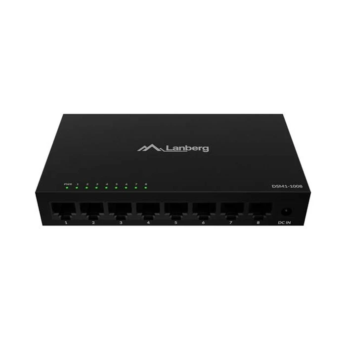 LANBERG DSM1-1008 8θυρών Unmanaged Gigabit Ethernet Switch Desktop (μεταλλική θήκη) - LAE