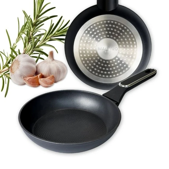 MAESTRO Wave τηγάνι 20 cm MR-1212-20 (Μαύρο/Ατσάλι)