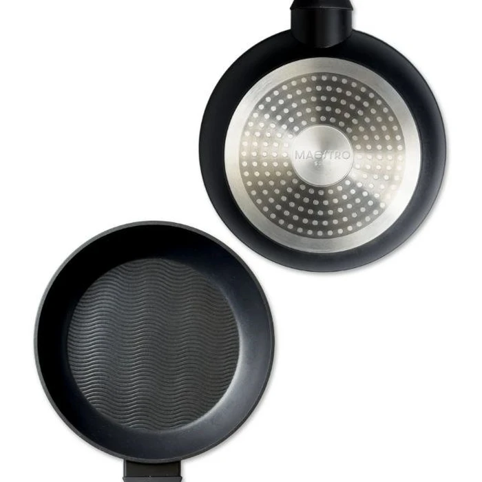 MAESTRO Wave τηγάνι 20 cm MR-1212-20 (Μαύρο/Ατσάλι)