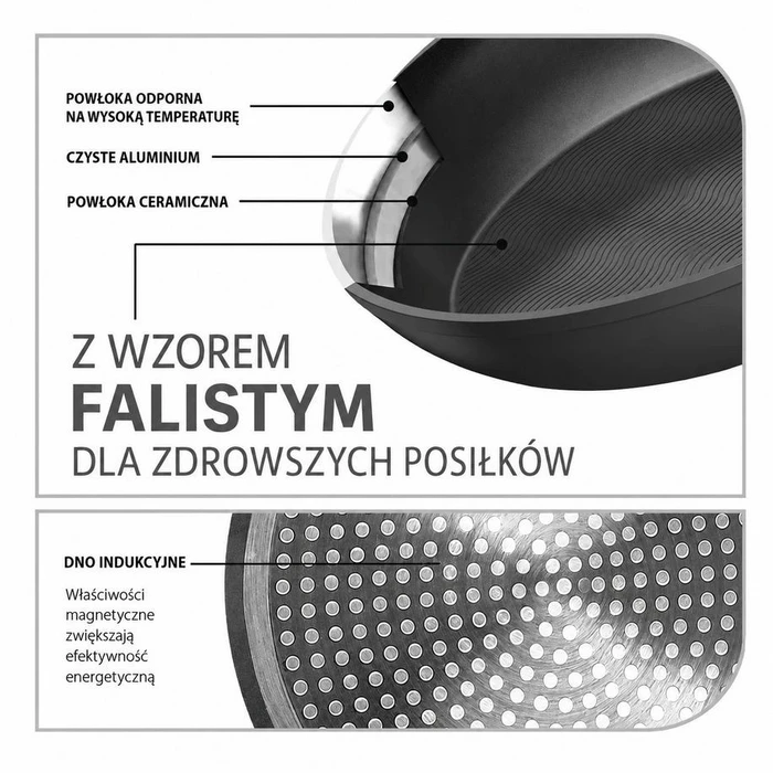 MAESTRO Wave τηγάνι 20 cm MR-1212-20 (Μαύρο/Ατσάλι)