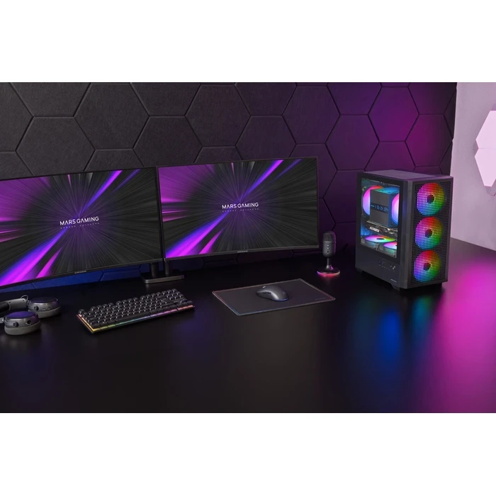Mars Gaming MCVECTOR Mini Tower Θήκη Υπολογιστή - Μαύρο