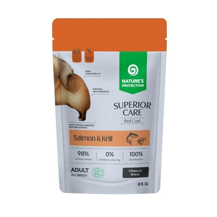 NATURE'S PROTECTION Superior Care Red Coat Salmon & Krill - Wet Dog Food - 85 g