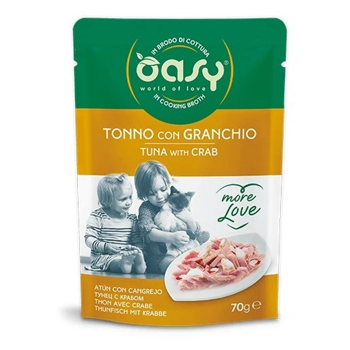 Oasy More Love Τόνος με καβούρι - Υγρή τροφή για γάτες 70 g