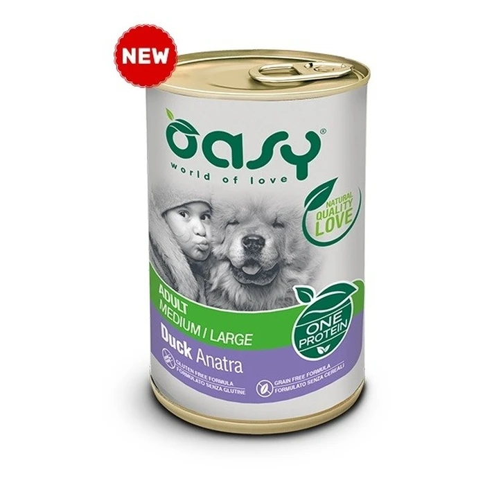OASY One Protein Adult Medium/Large Duck - Wet Dog Food - 400 g
