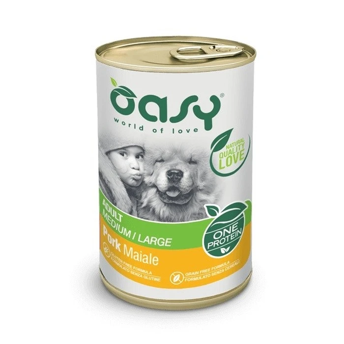 Oasy One Protein Ενήλικα Μεσαίου/Μεγάλου Σκύλου Χοιρινό - 400 g