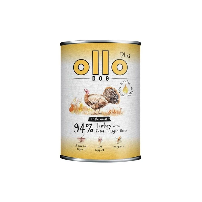 OLLO Plus Collagen Mono Turkey - Υγρή Τροφή για Σκύλους (Γαλοπούλα) - 800 g